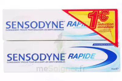 Sensodyne Rapide Dentifrice 2 X 75ml à Annecy