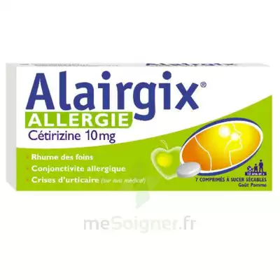 Alairgix Allergie Cetirizine 10 Mg Comprimés à Sucer Séc Plq/7 à Annecy
